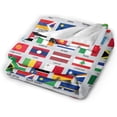 thumbnail image 2 of World Flags Blanket Super Soft Flannel Blanket Comfy Cozy Throw Blanket Couch Lightweight Blankets for Living Room Bedroom 40"X30", 2 of 5