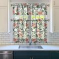 thumbnail image 3 of Vintage Country Curtains 36 Inch - 3 Panel Rustic Bloom Set with Bohemian Wildflowers, Rod Pocket Kitchen, 3 of 6