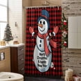thumbnail image 3 of Christmas Snowman Bathroom Shower Curtain Winter Cute Cartoon Snowman Red Plaid Waterproof Washable Shower Curtains for Bathtub Bath Decor with Grommets and Hook 72 X 72 Inch, 3 of 8