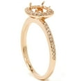 thumbnail image 2 of Pompeii 1/3ct Diamond Engagement Halo Ring 14K Rose Gold Setting (G/H,I1), 2 of 3