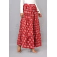 thumbnail image 6 of Women Red Ethnic Buti Hand Block Print Cotton Maxi Skirt with Elastic Waist for Her, Soft Versatile Everyday Style, L, 6 of 6
