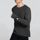 thumbnail image 1 of pstuiky Camisas para hombre de manga larga, Blusa deportiva informal de manga larga con cuello redondo y color liso para hombre salir tops s, 1 of 6