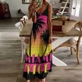thumbnail image 3 of Miami vice - 80s Retro effect Sleeveless Dress luxury dresses Clothing Summer skirt Dress, 3 of 5