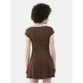 thumbnail image 5 of No Boundaries Rib Knit Mini Dress, Women’s, 5 of 5