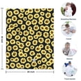 thumbnail image 4 of Black Sunflower Pattern Blanket,Comfortable Soft Flannel Throw Blanket,All Season,Warm Lightweight Blankets for Sofa Bed Couch Living Room Chair,30"x40", 4 of 4