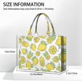thumbnail image 3 of Large Capacity Tote Bag,Yellow Lemon Fruit Leaves White Pattern Handbag Fashion Luxury Tote Bag,15.7"x13"x 5.1" Inches,Laptop Compatible, 3 of 6