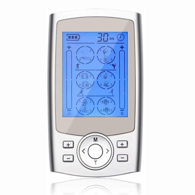 2 Channels TENS&Electric Muscle Stimulation Stimulation Device with 24 Modes and 20 Strength Levels Adjustable Pulse Massager Muscle Stimulator