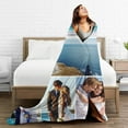 thumbnail image 3 of Custom Blanket with Photo Text Personalized Flannel Throw Blanket Customized Picture Blanket for Adult Kid Birthday Christmas Halloween Fathers Mothers Valentines Day Gift 40"X30", 3 of 6