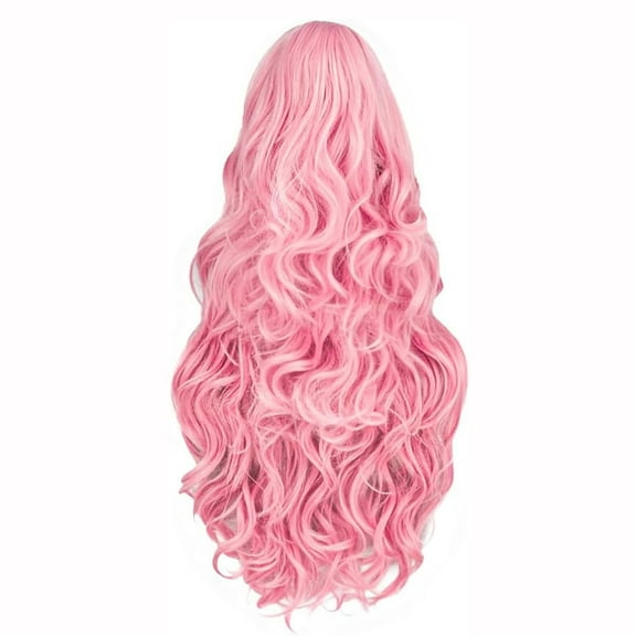Long Wavy Wig - Heat-Resistant Synthetic Fiber, Adjustable Cap, for Halloween/Parties