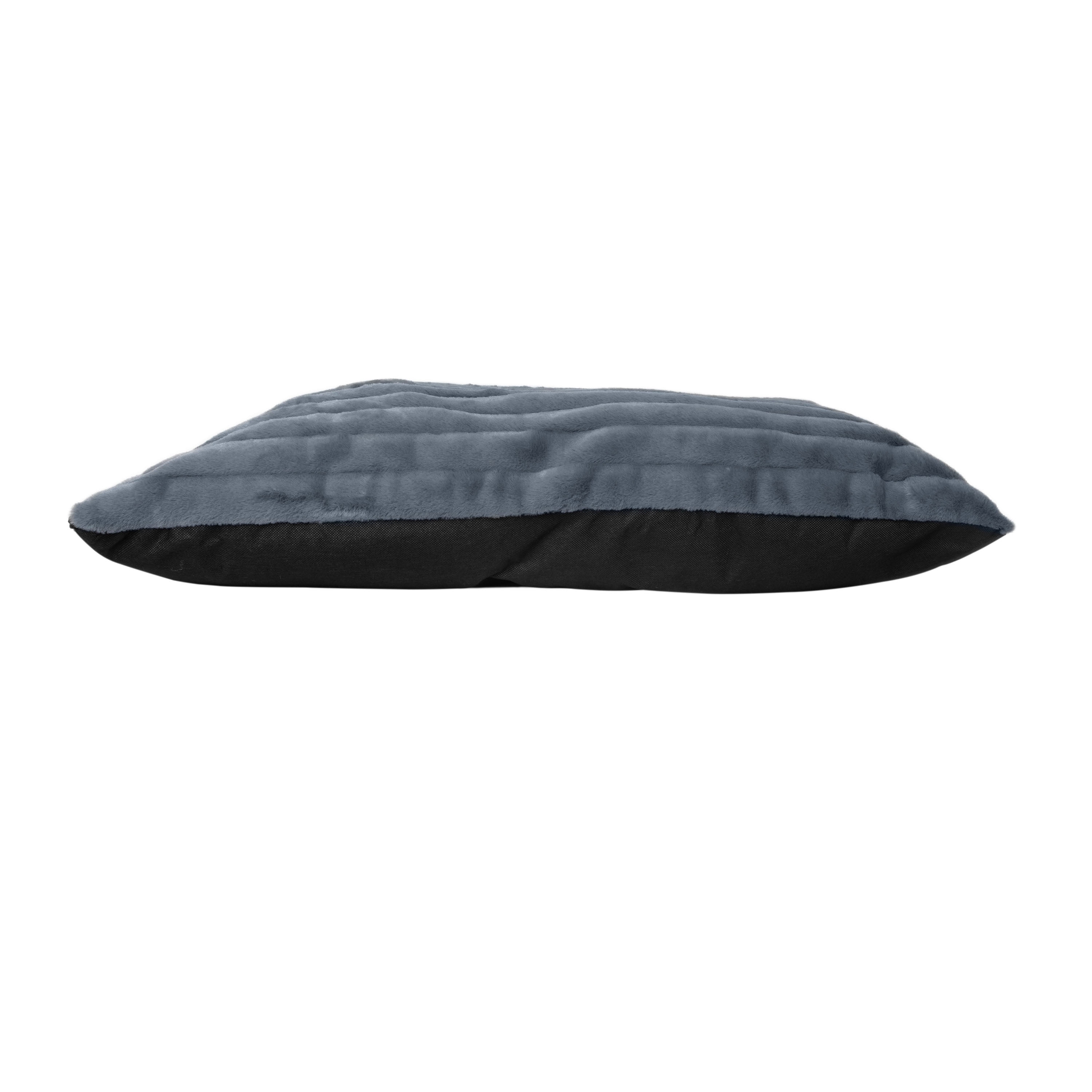 Petmate Lavender Infused Dog Pillow Bed, Cat Bed, 27 x 26 Inches, Ribbed Sleep Surface, Assorted Gray or Taupe