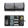 thumbnail image 1 of Electronic Organizer Cord Pouch, Travel Cable Charger Phone Accessories Bag Organizer Roll up Tech Carrying Case for USB Cables SD Memory Cards Earphone Flash Hard Drive -Grey, 1 of 5