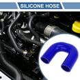 thumbnail image 2 of 1 Pcs 40mm/1.57" ID 120mm/4.72" Length 180° Blue Car Silicone Hose Coolant Hose Universal, 2 of 7