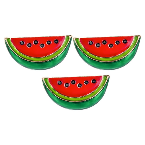 3 piezas Mini broche de sandía Pin ropa solapa Pin broche de dibujos animados para mujer