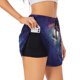thumbnail image 1 of Balery Planets Stars And Galaxies Pantalones cortos deportivos para mujer con forro y dos bolsillos, elásticos, para entrenamiento, gimnasio, yoga-XX-Large, 1 of 7