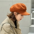 thumbnail image 4 of Happy Date Newsboy Hats for Women, Women Newsboy Hats Winter Felt Retro Solid Color Fashion All-Match Newsboy Cap, 4 of 7