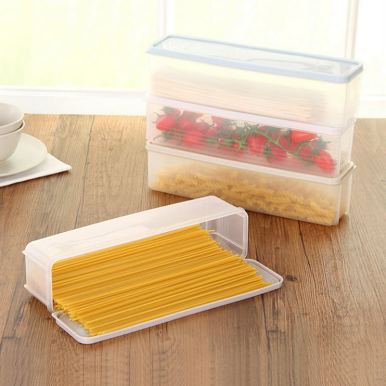 Noodles Storage Box Easy Access Good Sealing Transparent Visible Moisture-proof  Storage Plastic Large Capacity Pasta Container Kitchen Tool