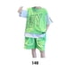 thumbnail image 4 of Minnieouse De ropa deportiva de verano a la moda con letras, Jersey, camiseta de manga corta con retazos, ropa de calle, trajes para niños conjuntos de ropa Verde ciento cuarenta, 4 of 6