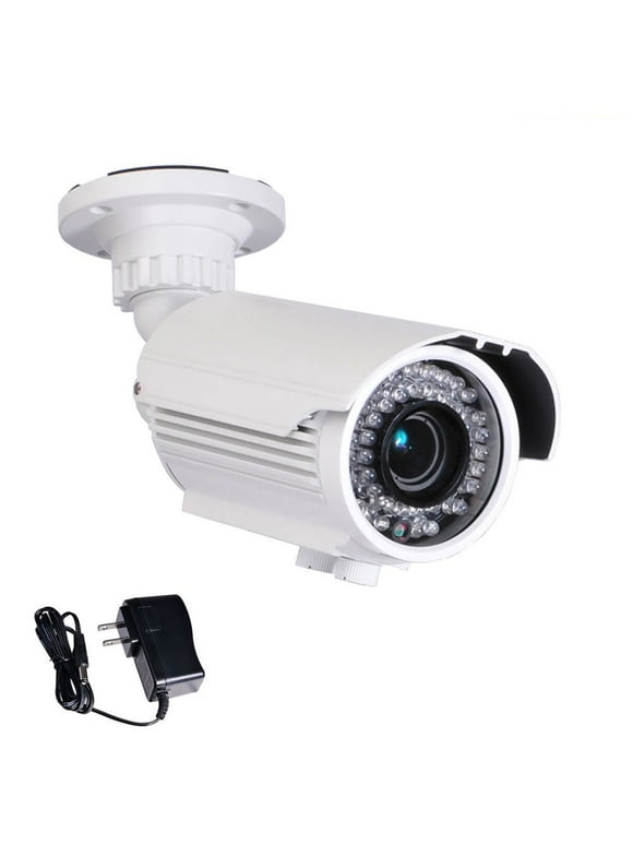 VideoSecu Bullet Indoor Outdoor IR Night Vision 42 LEDs Security Camera Built-in Sony CCD Effio 700TVL High Resolution 4-9mm Varifocal with Power Supply A09