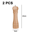 thumbnail image 2 of Molinillos de sal y pimienta, molinillos de sal y pimienta de madera de roble Rotor de cerámica Namotu CPB-US-YYM459-8, 2 of 5