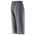 thumbnail image 4 of SeCaotees Men’s Capri Casual Pants, Elastic Waist Relaxed Fit Lightweight Breathable Cropped Bottoms with Hand Pockets for Summer Daily Wear Dark Gray,XXXXL, 4 of 9