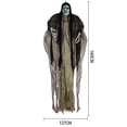 thumbnail image 3 of Fantasmas colgantes para Halloween (1 unidad, 160 cm) | Fantasma esqueleto grande con ojos LED | Decoración de Halloween para interiores y exteriores, 3 of 4