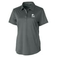 thumbnail image 2 of Women's Cutter & Buck Gray Cleveland Browns Prospect Eco Textured Stretch Recycled Short Sleeve Polo, 2 of 3
