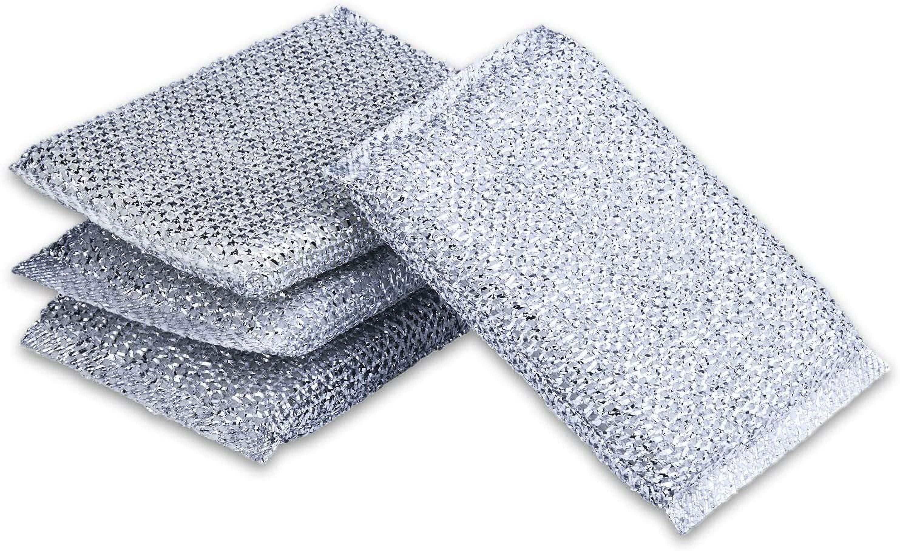 Zhuge Kitchen, Bathroom, Reusable, no Scratches, Cleaning Sponge, dishwashing Sponge, scouring pad, Silver (9 Pieces)