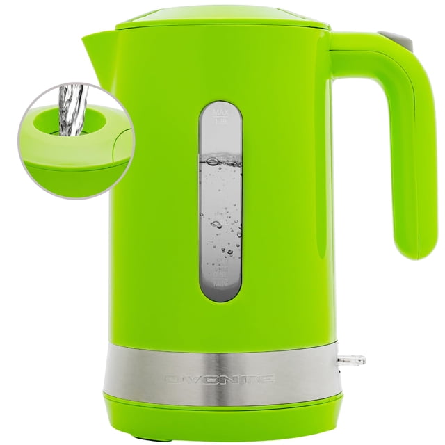 Hervidor eléctrico OVENTE 1.8L 1500W de ebullición rápida sin BPA verde