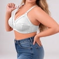thumbnail image 5 of mihongmao Nursing Bras for Breastfeeding Bralette Ladies Comfortable No Steel Ring Breathable Woman Plus Size Bra Woman Underwear White 2X, 5 of 6