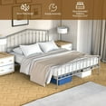 thumbnail image 6 of Gymax Queen Size Metal Bed Frame Platform Headboard & Footboard W/Storage Sliver, 6 of 9