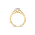 thumbnail image 3 of 14kt Yellow Gold Round Diamond Cluster Bridal Wedding Ring Band Set 1/2 Cttw, 3 of 4
