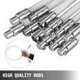 thumbnail image 3 of VEVOR Chimney Sweep Kit 39ft Length, Chimney Brush Kit with 12 Nylon Flexible Rods and 2 Brush Head, Rotary Chimney Cleaning Kit Driven by Drill, Chimney Brush Rod Kit for Sweeping Fireplace, 3 of 9