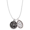 thumbnail image 1 of Delight Jewelry Silvertone Medical Caduceus Seal - EMT Best Mom Ever Charm Necklace, 1 of 4
