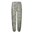 thumbnail image 3 of Womens Camo Sweatpants Drawstring High Waisted Lounge Pants Maple Leaf Print Workout Trousers Wide Leg Active Joggers Pants with Pockets light gray Medium, 3 of 6