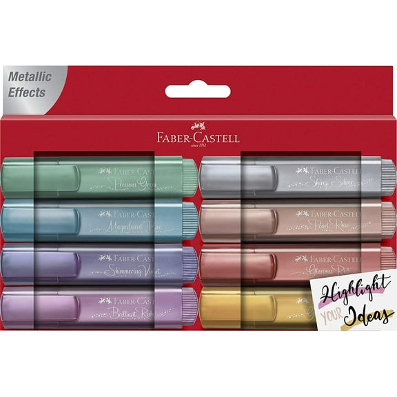 Faber Castell Metallic Highlighter - Pack of 8