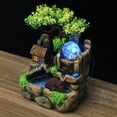 thumbnail image 3 of GROWTH TANK Creative Waterfall Rockery with LED Multi-Colored Lights Rocks Ornament non-fog, 3 of 9