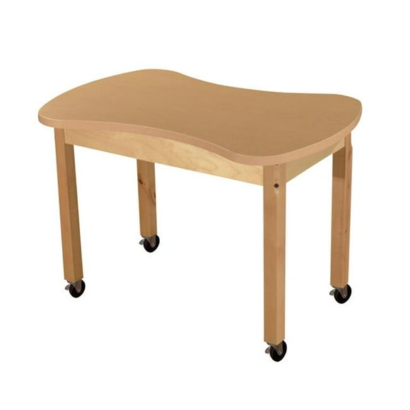 Wood Designs HPL2436C18C6 24 x 36 in. Mobile Synergy Junction&#44; High Pressure Laminate Table with Hardwood Legs - 18 in.
