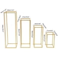 thumbnail image 2 of Miumaeov 4PCS Matte Gold Wedding Flower Stand Metal Geometric Centerpiece Vase Column Stand, 2 of 14