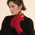 thumbnail image 4 of Daznico Plaid Pattern Knitted Touchscreen Gloves Thickened Lined Thermal Warm Hand Warmers for Daily Wear and Cold Weather Outdoor Activities, 4 of 5