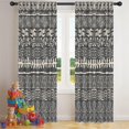 thumbnail image 5 of Blackout Kids Curtains,Black Geometric Triangle Wave Pattern Childrens Insulated Curtains Set Of 2,Bedroom Essentials,Toddler Room Decor 42x84in(106x213cm), 5 of 5
