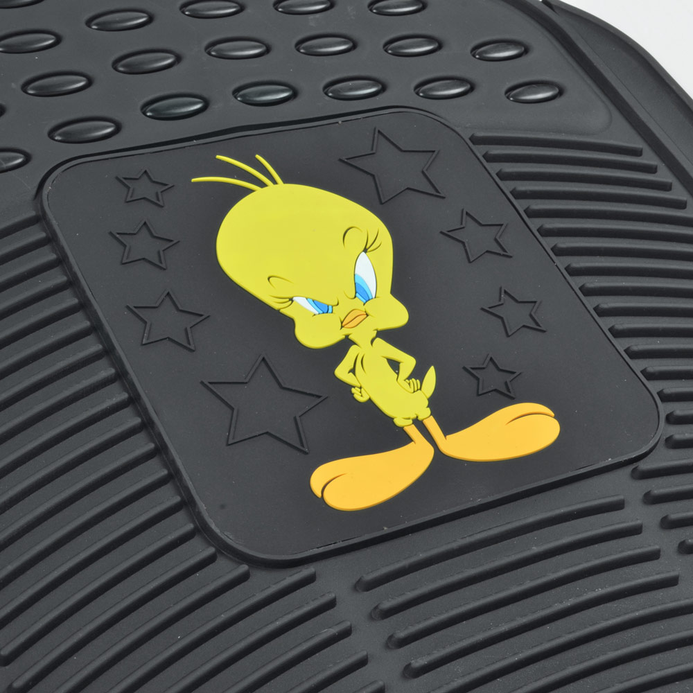 Warner Brothers Tweety Bird 11pc Car Seat Cover Set – Front Pair + All Weather Floor Mats – Universal