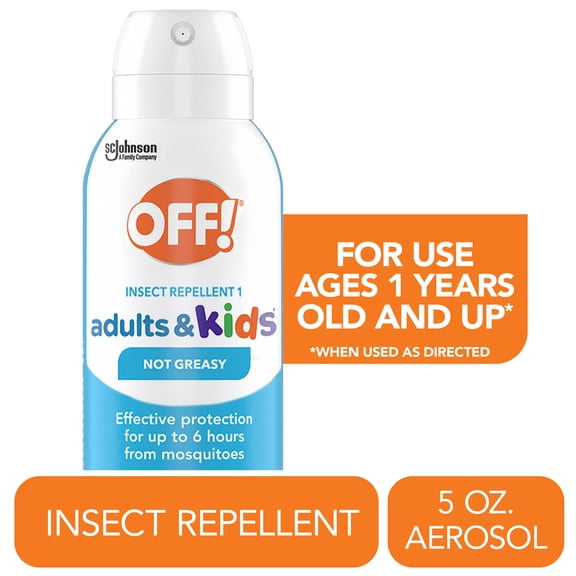 OFF! Insect Repellent Aerosol for Adults & Kids, Fragrance-Free Bug Spray, Mosquito Repellent for Everyday Protection from Mosquitoes, 5 oz