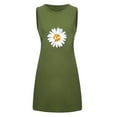 thumbnail image 3 of SMihono Robe d'Été pour Femmes Grande Taille Mode Femmes Poche Marguerite Imprimée Sans Manches Ligne A Décontractée Robe de Nuit Robes, 3 of 5
