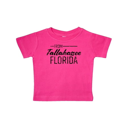 

Inktastic From Tallahassee Florida in Black Distressed Text Gift Baby Boy or Baby Girl T-Shirt
