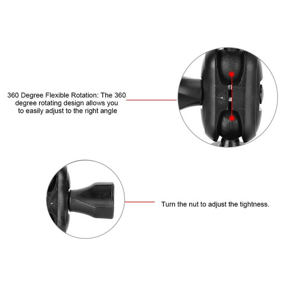 Mirror Mount Bracket, Rearview Mirror Mount Stand, 360 Rotation for GPS Navigation, Smart Phone, Fork Head