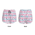 thumbnail image 6 of Uemuo Striped Flamingo Pattern Women's Athletic Shorts High Waisted Running Shorts with Liner Pockets Gym Elastic Workout Shorts-Small, 6 of 9
