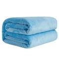 thumbnail image 2 of Fleece Throw Blanket - Full Size Blankets for Bed - Throw Blanket for Couch and Bed - Super Soft Warm Solid Warm Micro Plush Fleece Blanket Throw Rug Sofa Bedding 27" x 39" Sky Blue, 2 of 8