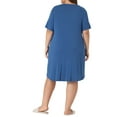 thumbnail image 2 of Agnes Orinda Women's Plus Size Mother's Day Night Shirts Short Sleeve Round Neck Pajamas Nightgowns 1X Blue, 2 of 8
