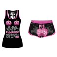 thumbnail image 1 of POINTERTECK Women‘s Printing Short Sleeve Shirts Set Halloween Drawstring Shorts Set EAN13, 1 of 5