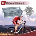 thumbnail image 2 of 48 Set 10G Radios de Bicicleta 135mm Radios de Rueda de Bicicleta Acero al Carbono Galvanizado Tono Plateado, 2 of 7